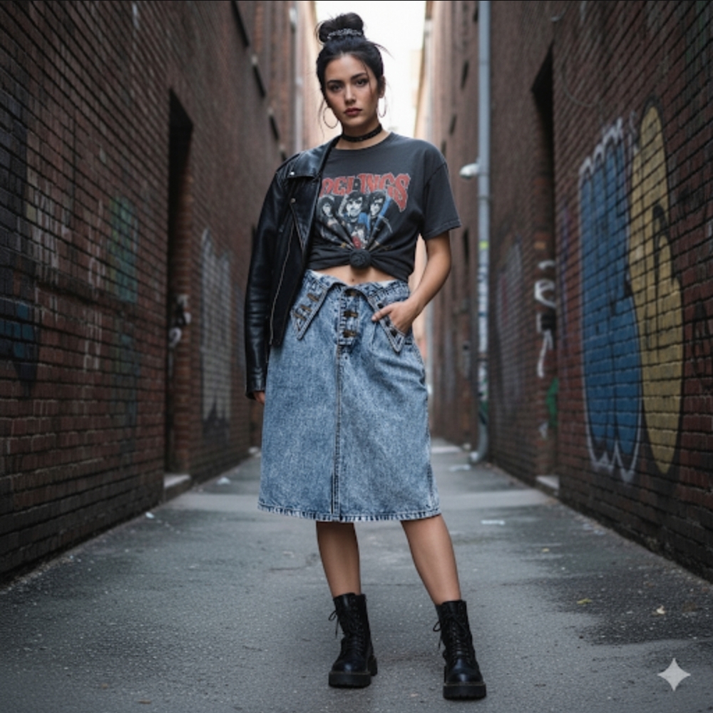 Annee No 88 acid wash skirt. VINTAGE